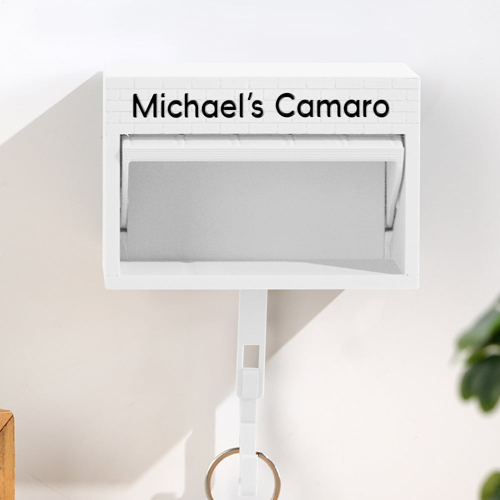 Customised Personalised Mini Garage Key Holder - Includes Car Model