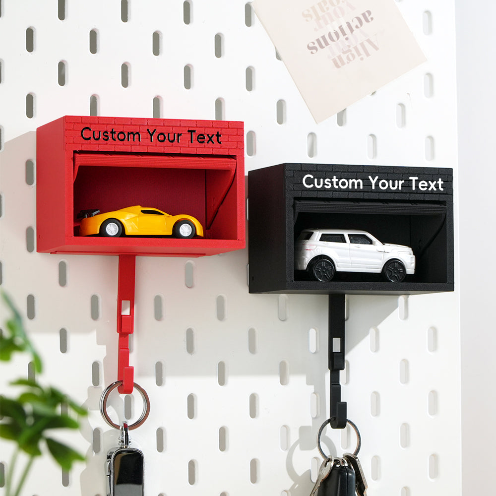 Customised Personalised Mini Garage Key Holder - Includes Car Model