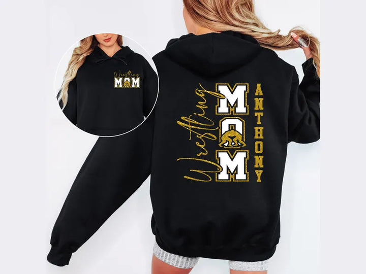 Personalized Glitter Sports Mom Sweatshirt