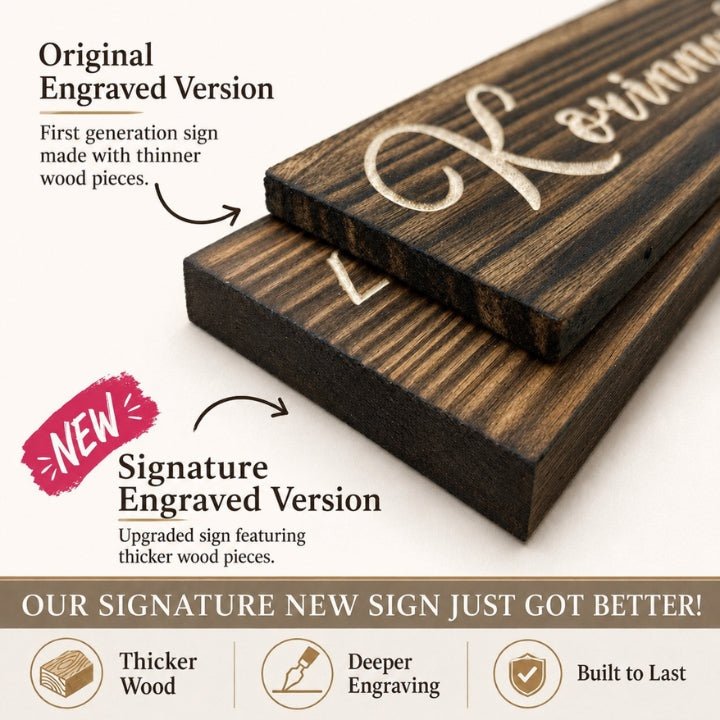 Add-On Name Slat for Grandkids Hanging Sign | Signature Engraved Version - Canvasgiftco