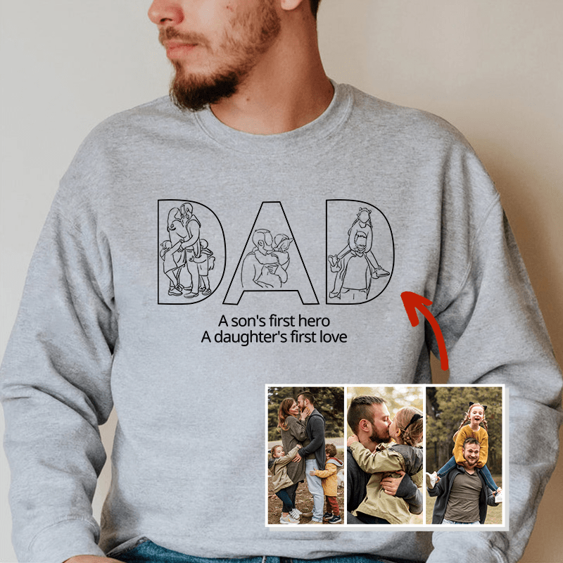 Best Dad Ever - Embroidered Sweatshirt For Father's Day - Gifts for Dad, Papa, Daddy and Grandpa - Canvasgiftco