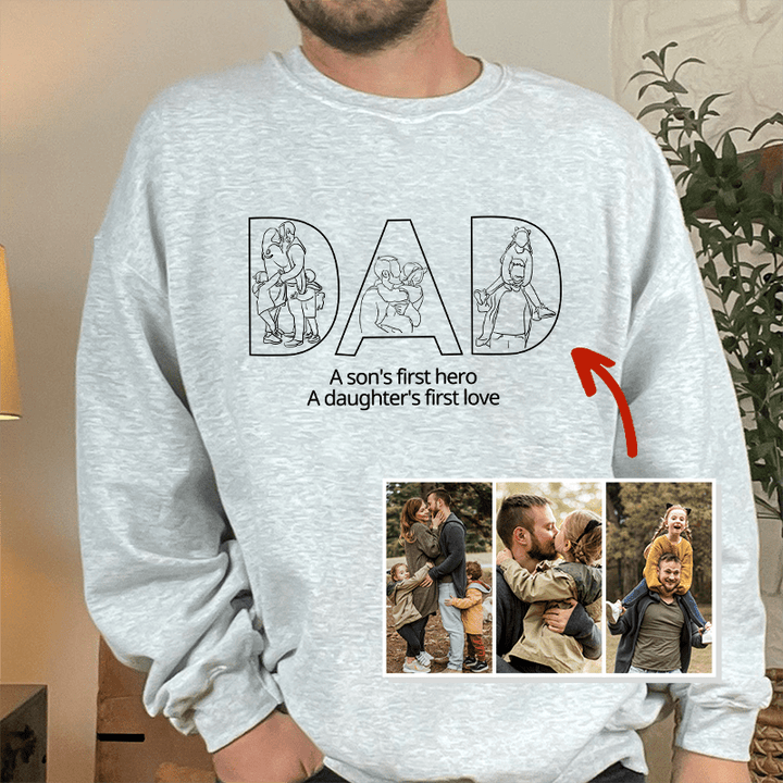 Best Dad Ever - Embroidered Sweatshirt For Father's Day - Gifts for Dad, Papa, Daddy and Grandpa - Canvasgiftco