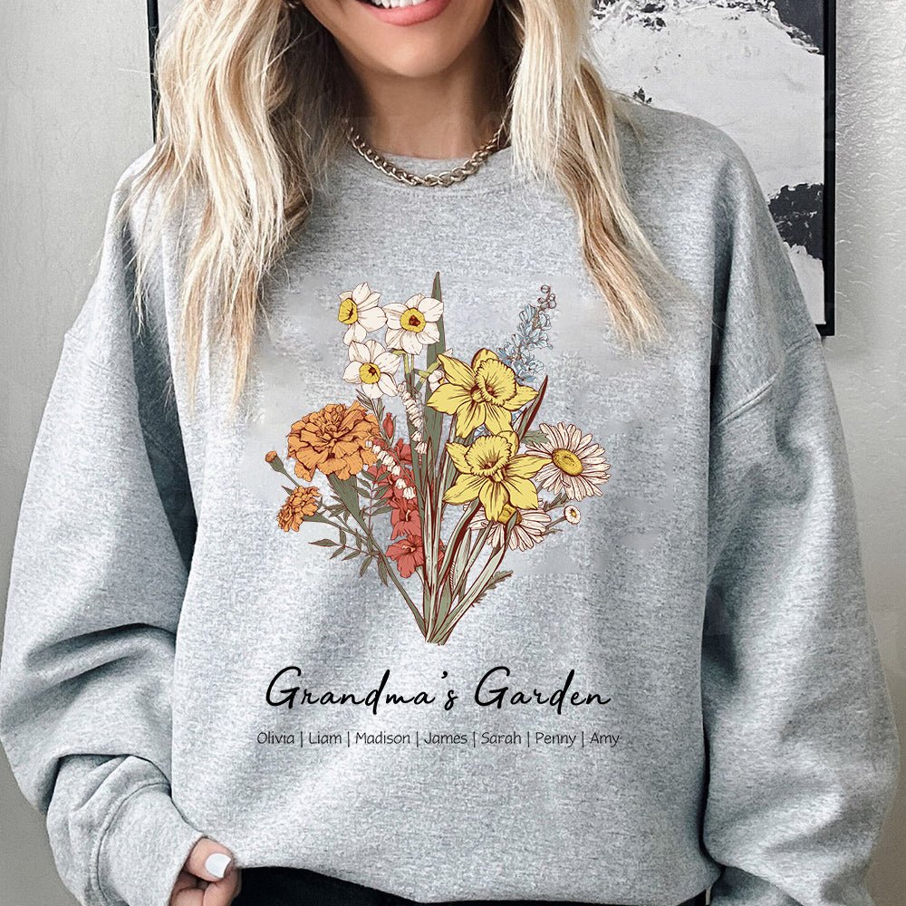 Blooms & Threads Birth Flower Hoodie – Wear Your Story in Full Bloom - Canvasgiftco