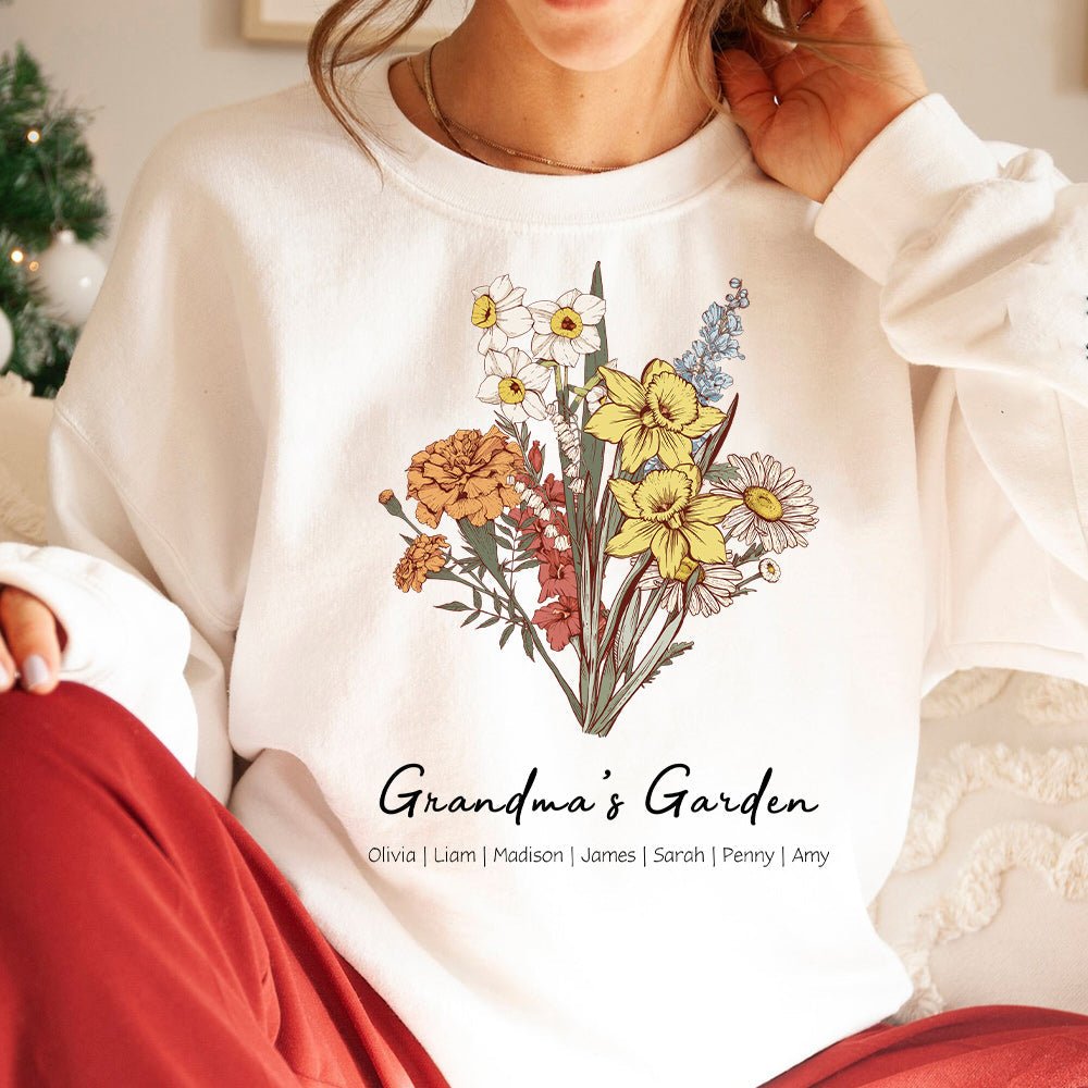 Blooms & Threads Birth Flower Hoodie – Wear Your Story in Full Bloom - Canvasgiftco