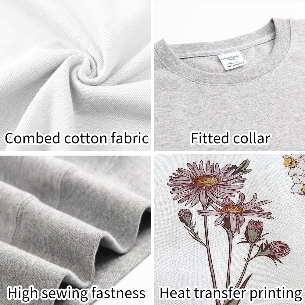 Blooms & Threads Birth Flower Hoodie – Wear Your Story in Full Bloom - Canvasgiftco