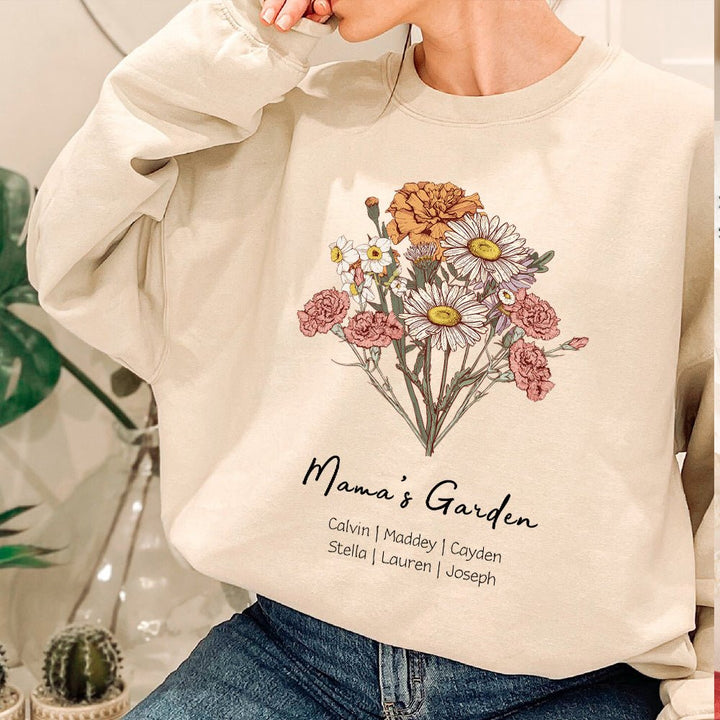 Blooms & Threads Birth Flower Hoodie – Wear Your Story in Full Bloom - Canvasgiftco
