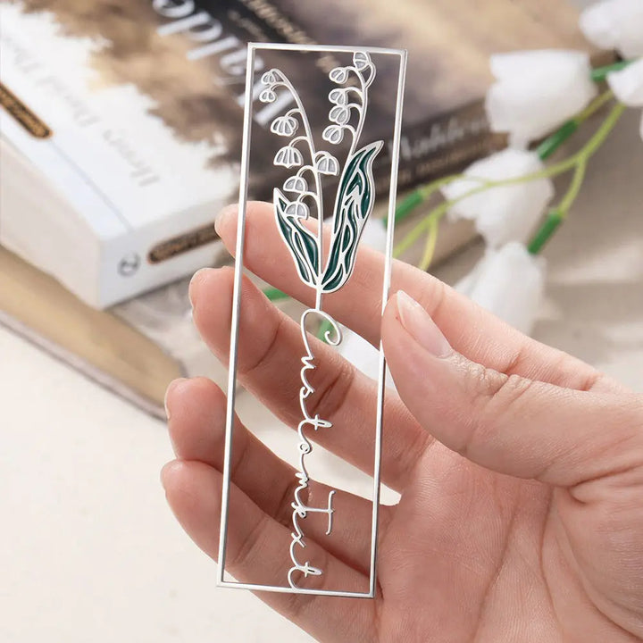 Customized Birthday Flower Name Bookmark