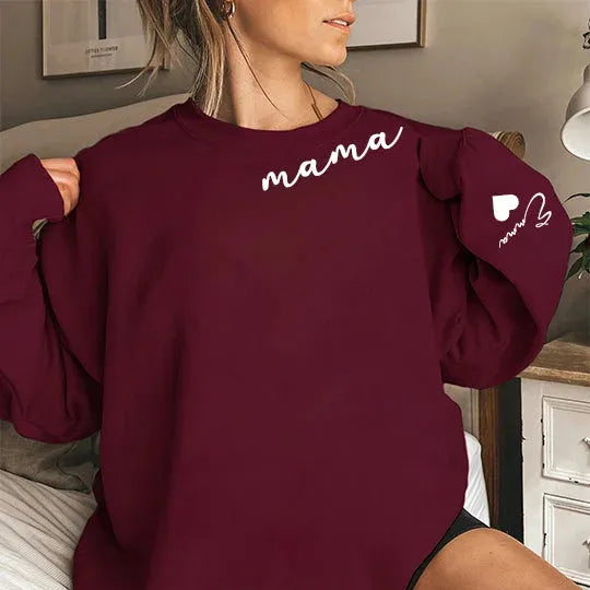 Personalized Mom Embroidered Tees&Sweatshirt