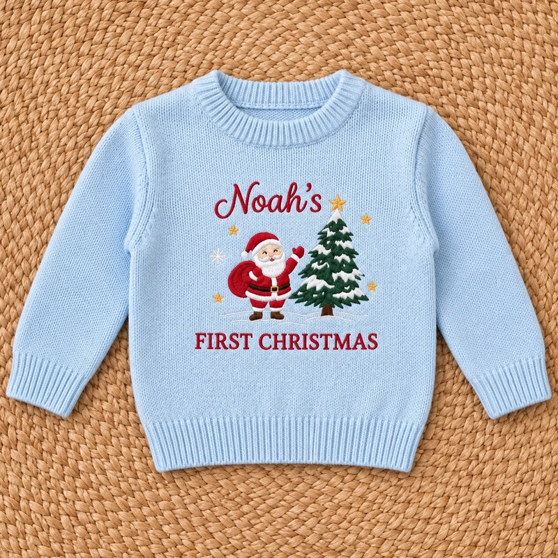 Personalized baby Christmas sweater 2