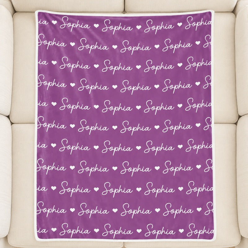 Purple Sophia blanket front