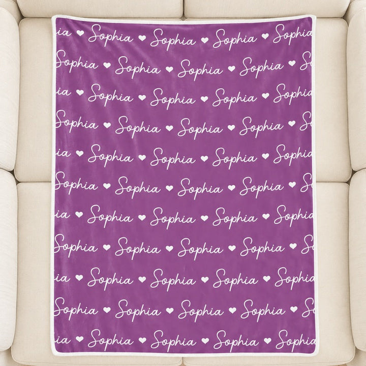 Purple Sophia blanket front