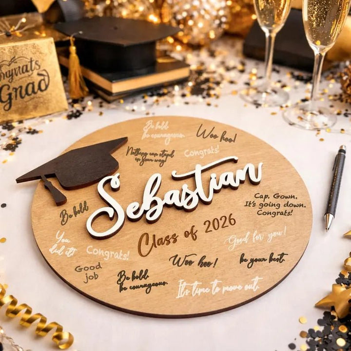"Class of 2026" Graduation Wooden Signature Board – The Yearbook Alternative - Canvasgiftco