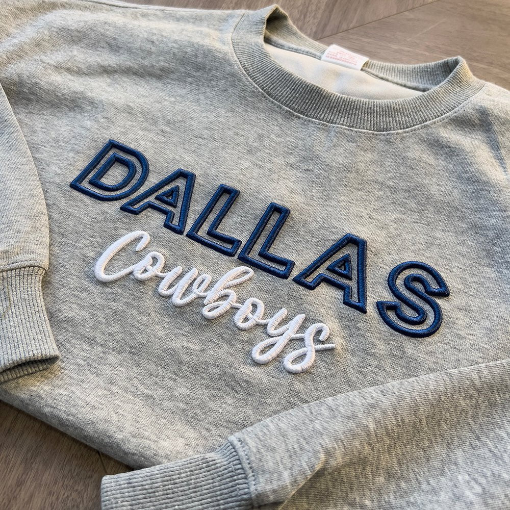 Custom 3D PUFF Embroidery Team Sweatshirt - Canvasgiftco