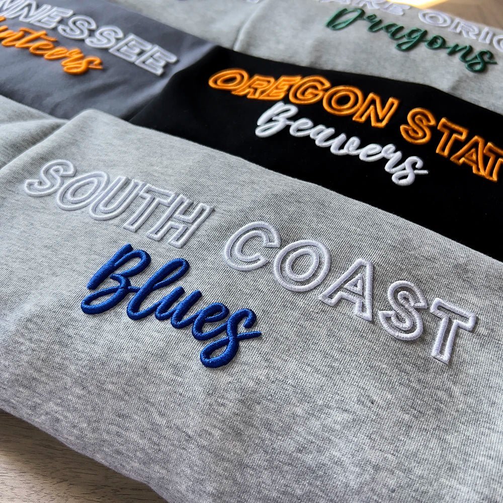 Custom 3D PUFF Embroidery Team Sweatshirt - Canvasgiftco