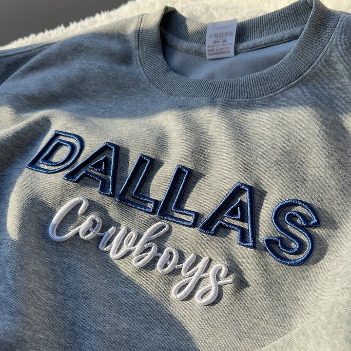 Custom 3D PUFF Embroidery Team Sweatshirt - Canvasgiftco