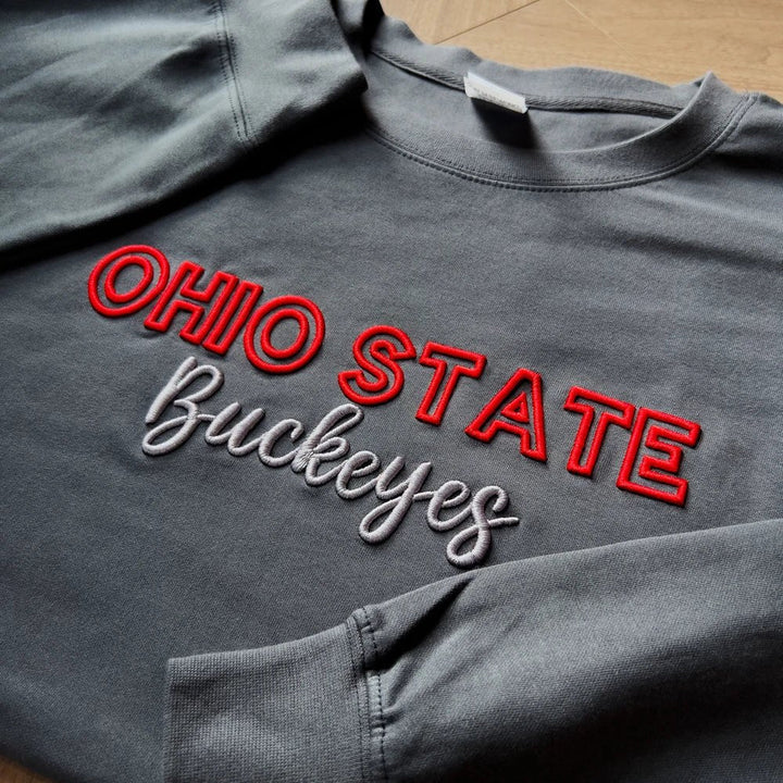 Custom 3D PUFF Embroidery Team Sweatshirt - Canvasgiftco