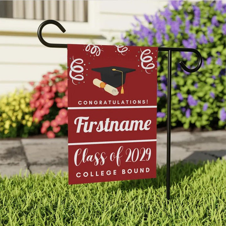 Custom College Bound Yard Flag，Graduate Flag - Canvasgiftco