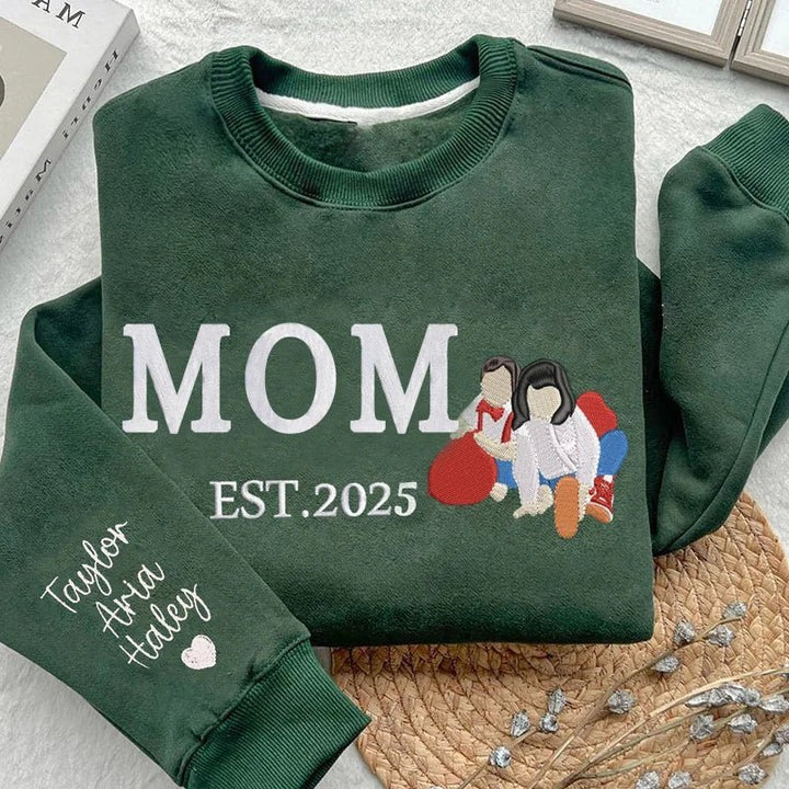 Custom Dad Sweatshirt Hoodie With Photo Embroidered Unique Father's Day Gift Ideas - Canvasgiftco