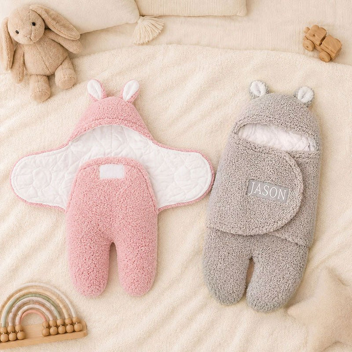 Custom Embroidered Bunny Baby Swaddle - Canvasgiftco