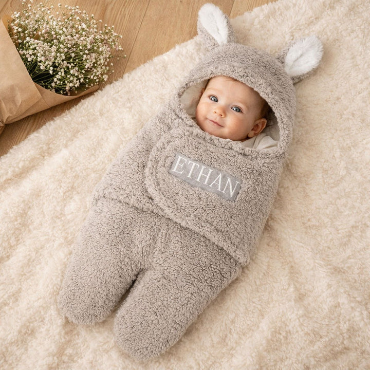 Custom Embroidered Bunny Baby Swaddle - Canvasgiftco