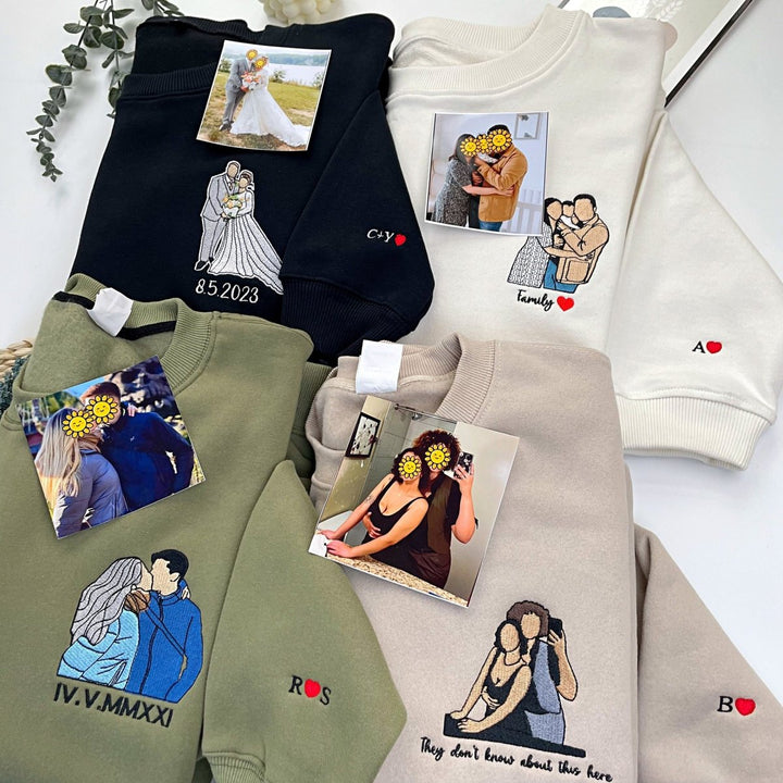 Custom Embroidered Photo Sweatshirts - Canvasgiftco