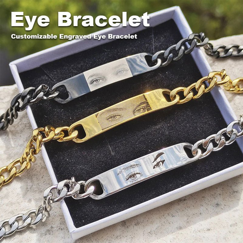 Custom Eyes Engravable Bracelet - Canvasgiftco