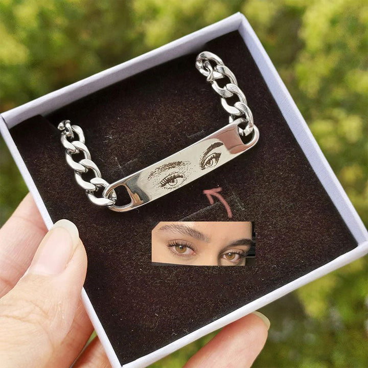 Custom Eyes Engravable Bracelet - Canvasgiftco