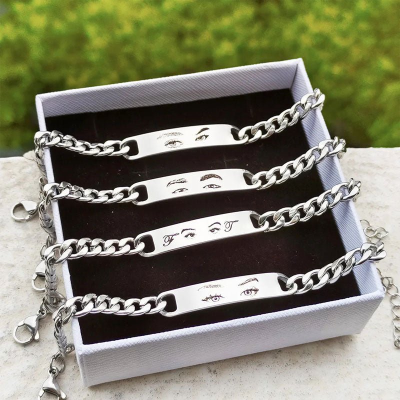 Custom Eyes Engravable Bracelet - Canvasgiftco