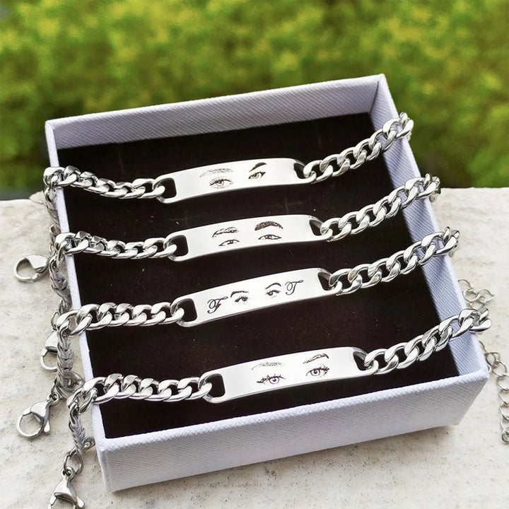 Custom Eyes Engravable Bracelet - Canvasgiftco
