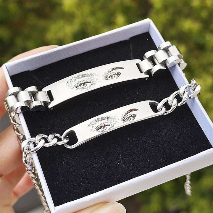 Custom Eyes Engravable Bracelet - Canvasgiftco