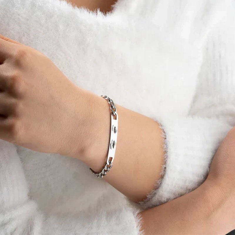 Custom Eyes Engravable Bracelet - Canvasgiftco