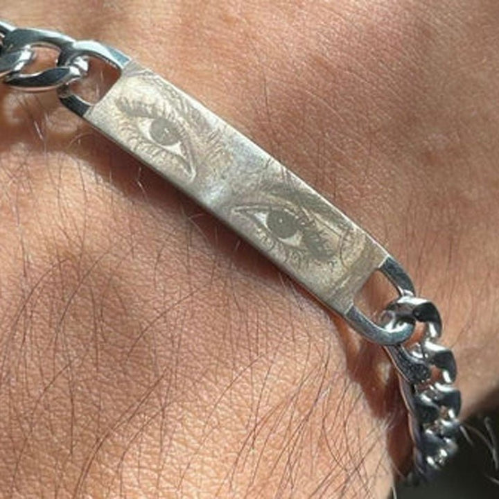 Custom Eyes Engravable Bracelet - Canvasgiftco