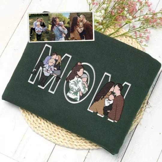Custom Family Embroidered Sweatshirt – A Unique And Heartwarming Gift For Dad - Canvasgiftco