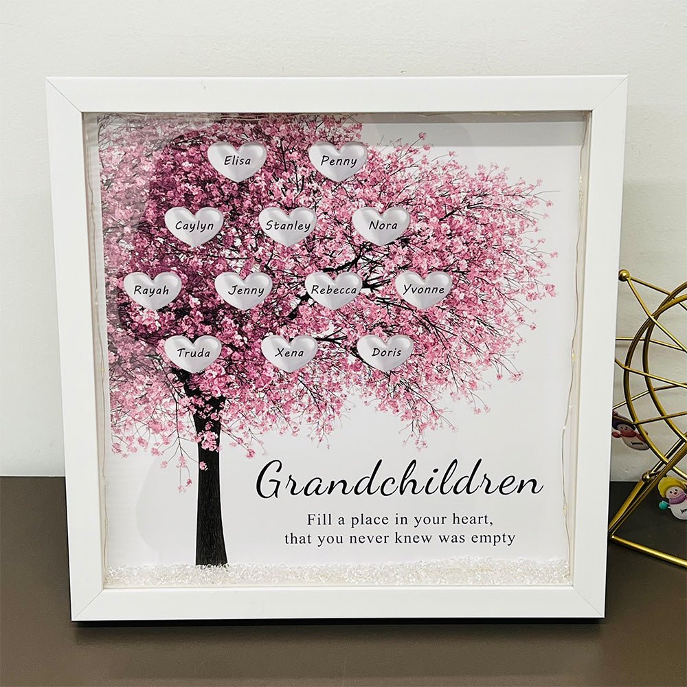Custom Family/Mom/Grandma Tree Heart Frame For Mother's Day - Canvasgiftco