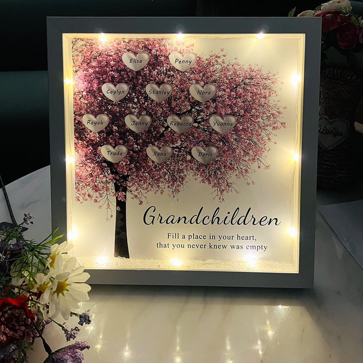 Custom Family/Mom/Grandma Tree Heart Frame For Mother's Day - Canvasgiftco