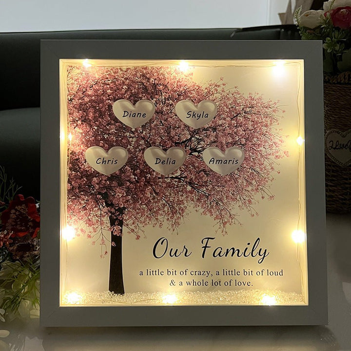 Custom Family/Mom/Grandma Tree Heart Frame For Mother's Day - Canvasgiftco