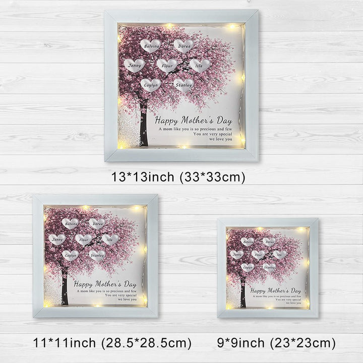 Custom Family/Mom/Grandma Tree Heart Frame For Mother's Day - Canvasgiftco