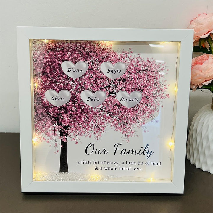 Custom Family/Mom/Grandma Tree Heart Frame For Mother's Day - Canvasgiftco