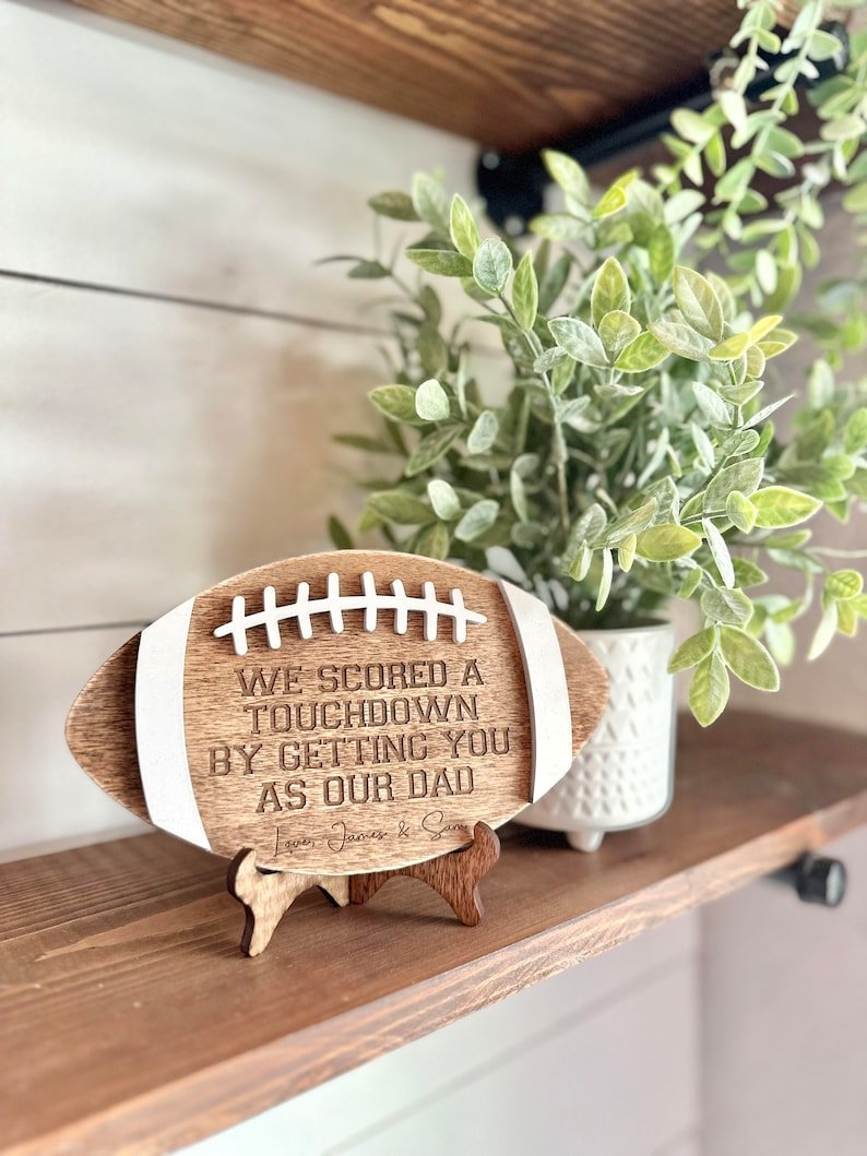 Custom Football Logo - Father's Day Gifts - Gifts for Dad - Canvasgiftco
