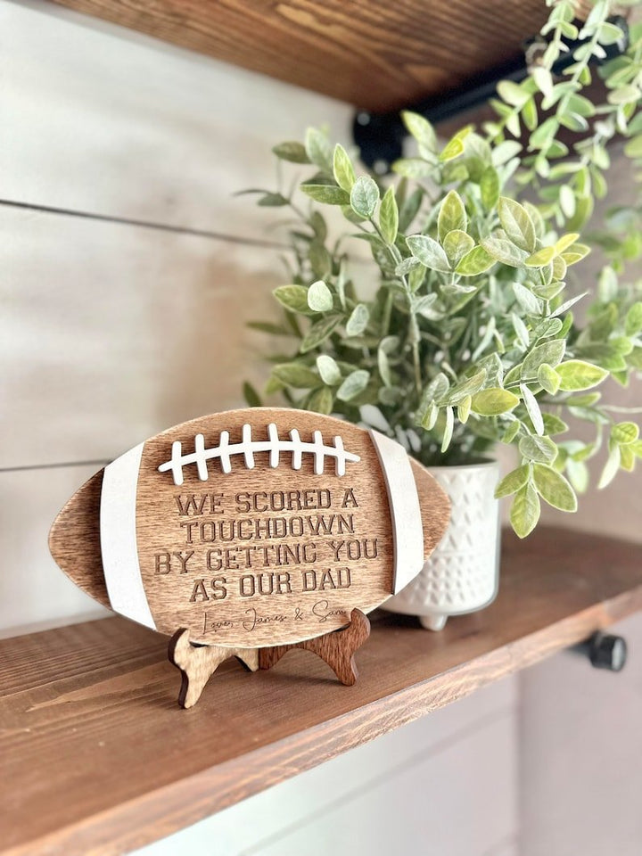 Custom Football Logo - Father's Day Gifts - Gifts for Dad - Canvasgiftco