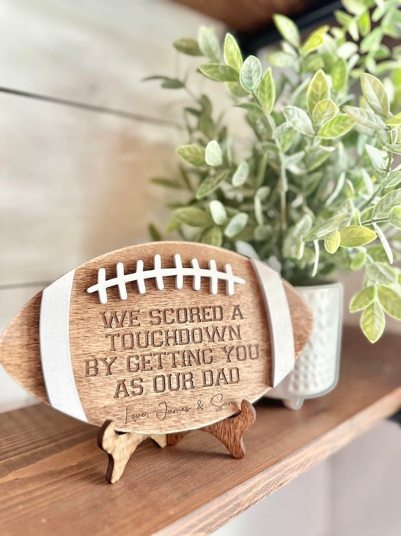 Custom Football Logo - Father's Day Gifts - Gifts for Dad - Canvasgiftco