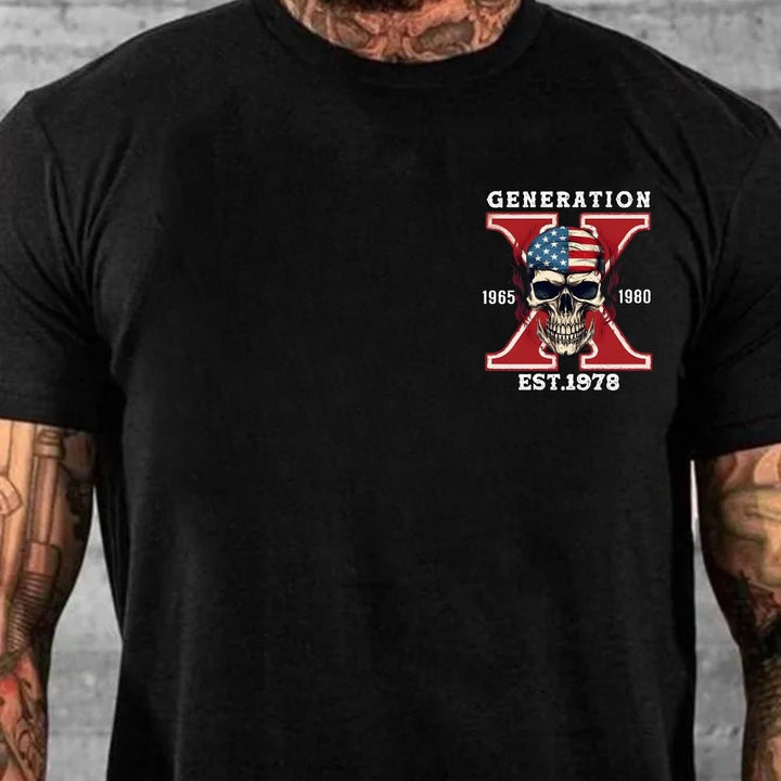 Custom Gen X Skull Printing Clothing - Canvasgiftco