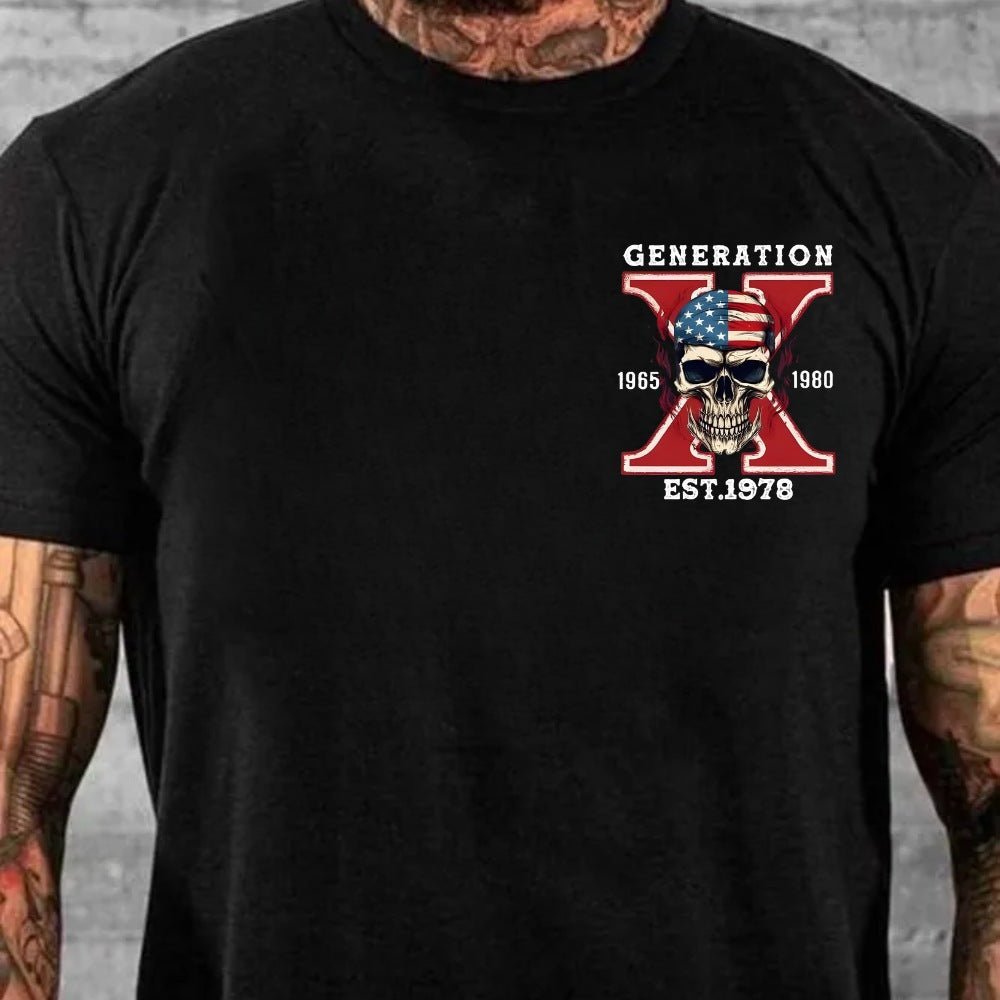 Custom Gen X Skull Printing Clothing - Canvasgiftco