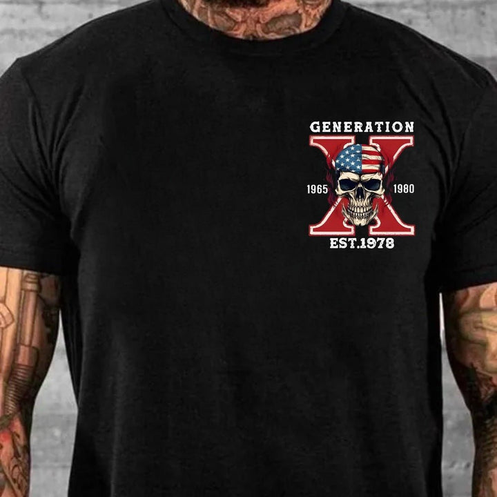 Custom Gen X Skull Printing Clothing - Canvasgiftco