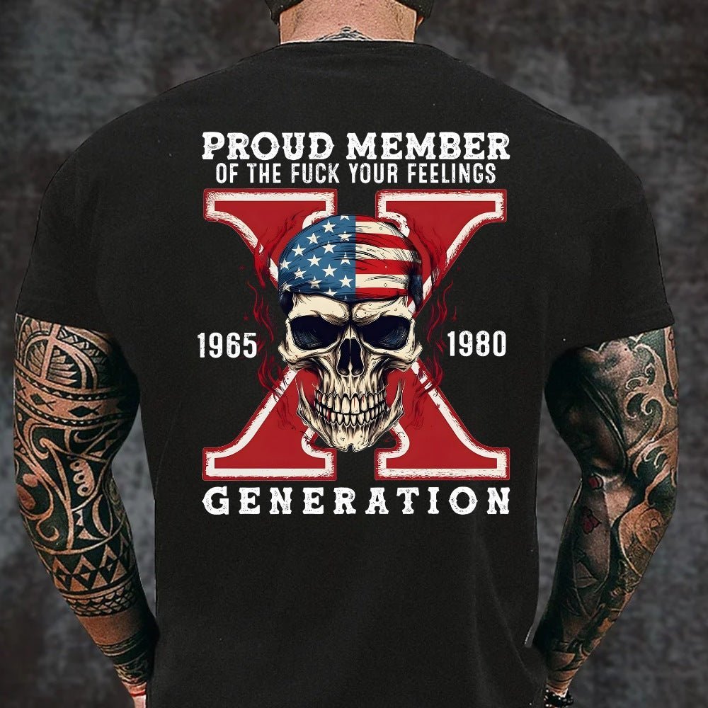 Custom Gen X Skull Printing Clothing - Canvasgiftco
