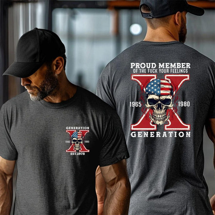 Custom Gen X Skull Printing Clothing - Canvasgiftco