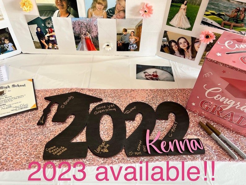 Custom Graduation Guestbook Sign Graduation Party Decorations - Canvasgiftco