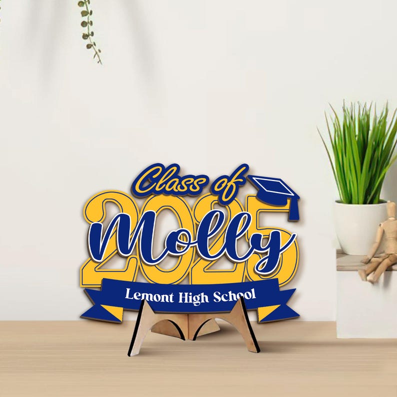 Custom Graduation Name Sign - Laser Cut Double Layer - Canvasgiftco
