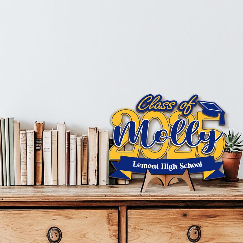 Custom Graduation Name Sign - Laser Cut Double Layer - Canvasgiftco