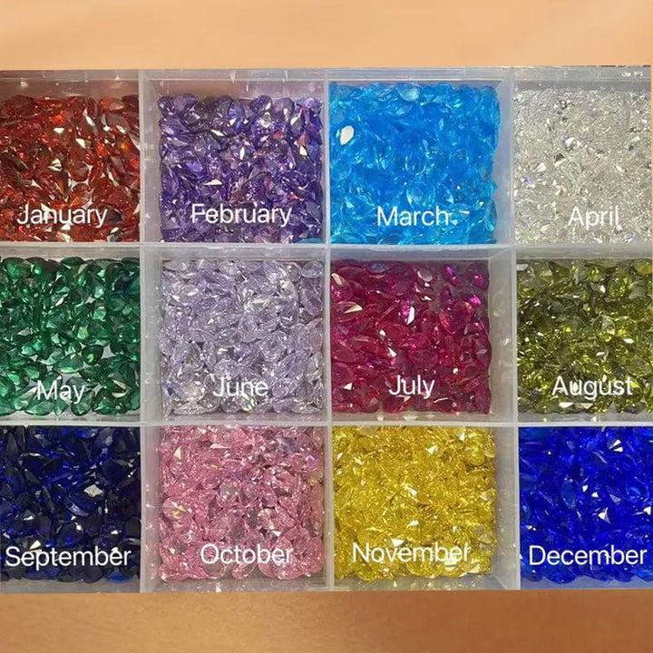 Custom Heart Birthstone Ring - Canvasgiftco